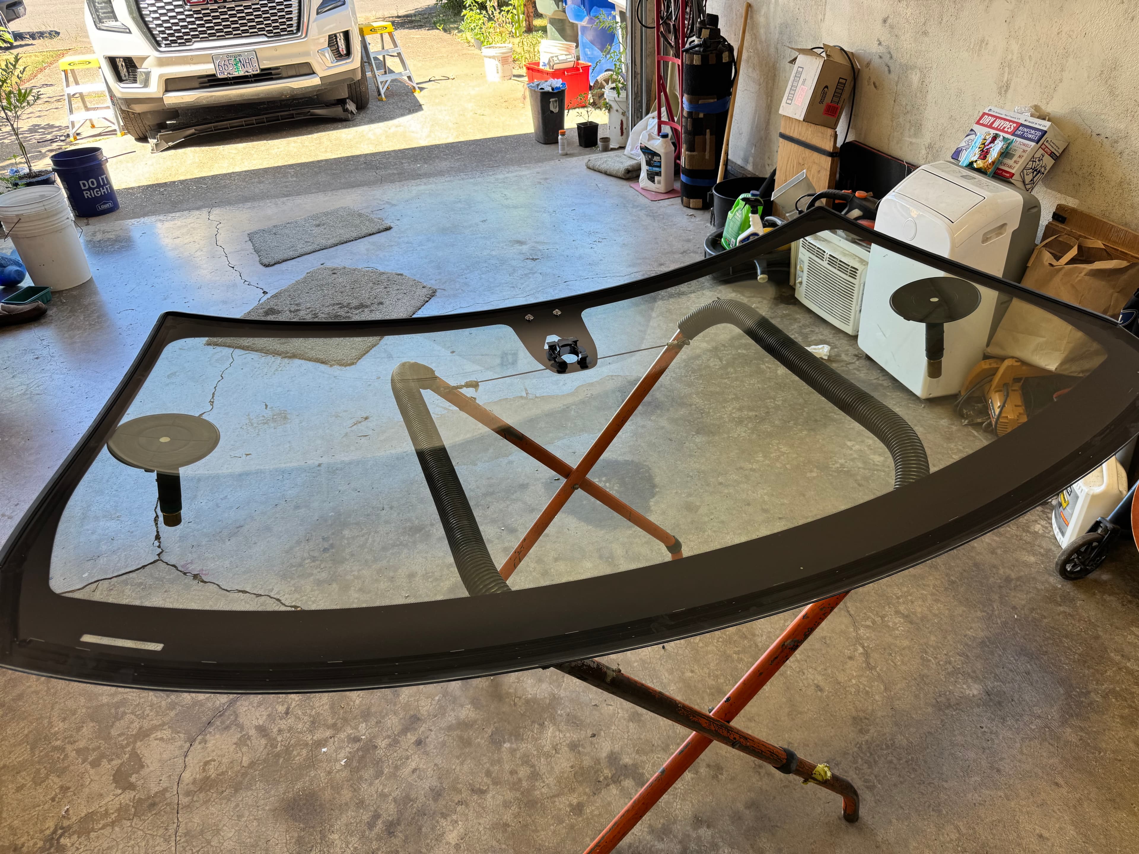 windshield scuffed, cleaned and activated using oem approved Sika activator/primer